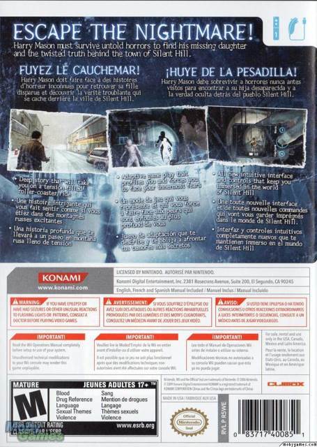 Silent Hill : Shattered Memories - Nintendo Wii (Konami - 1) video game collectible [Barcode 4012927092026] - Main Image 2