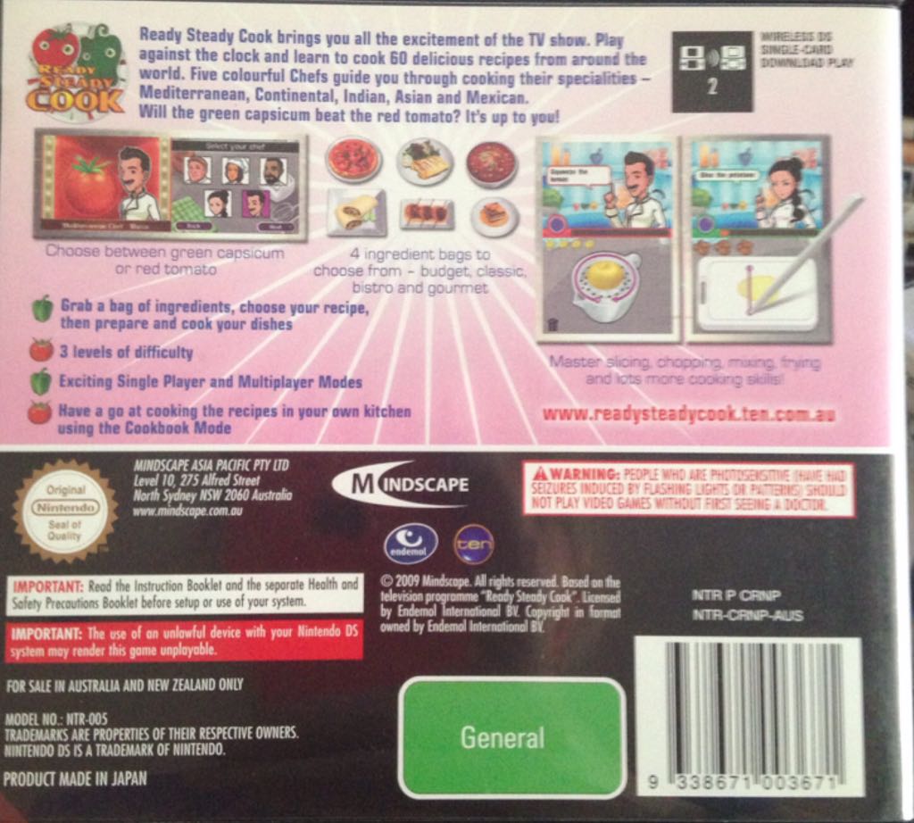 Ready Steady Cook - Nintendo DS (Mindacape) video game collectible [Barcode 9338671003671] - Main Image 2