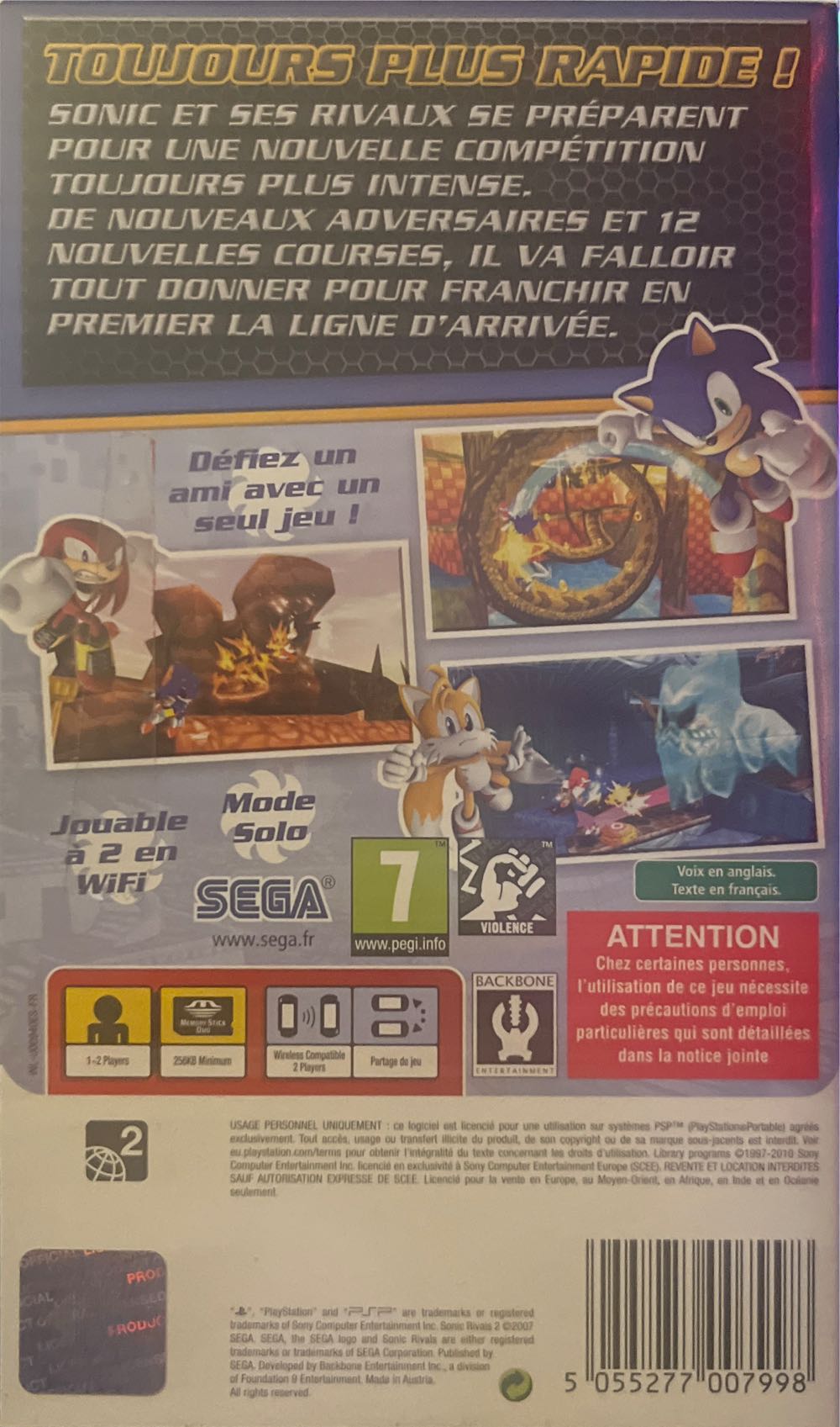 Sonic Rivals 2 - Sony PlayStation Portable (PSP) video game collectible [Barcode 5055277007998] - Main Image 2