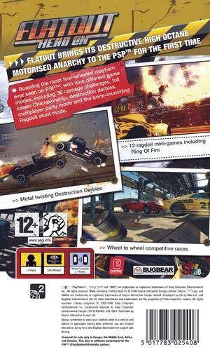 Flatout: Head On - Sony PlayStation Portable (PSP) (Empire) video game collectible [Barcode 085391205760] - Main Image 2