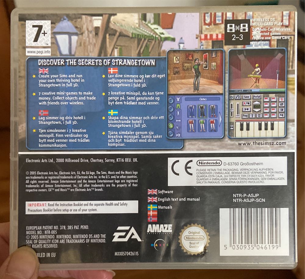 Sims 2, The - Nintendo DS (EA Games - 1) video game collectible [Barcode 5030935046199] - Main Image 3