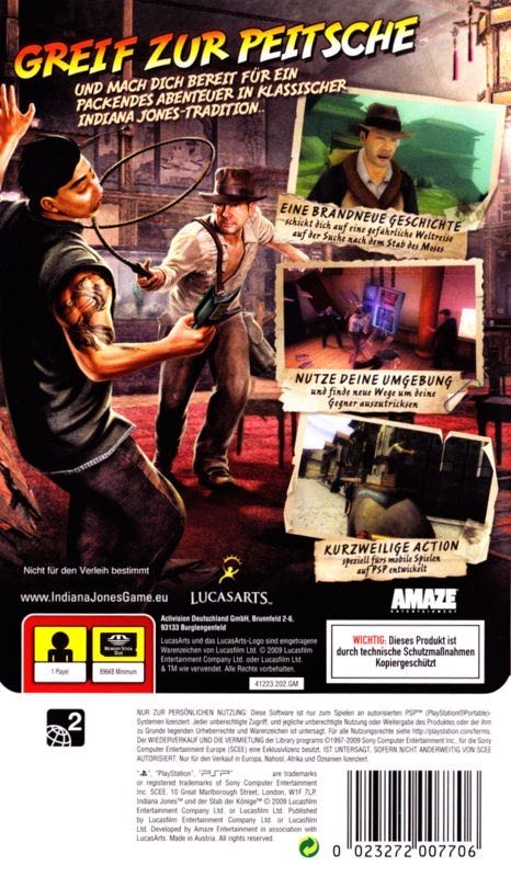 Indiana Jones and The Staff Of Kings - Sony PlayStation Portable (PSP) (Lucas Arts - 1) video game collectible [Barcode 023272337377] - Main Image 2