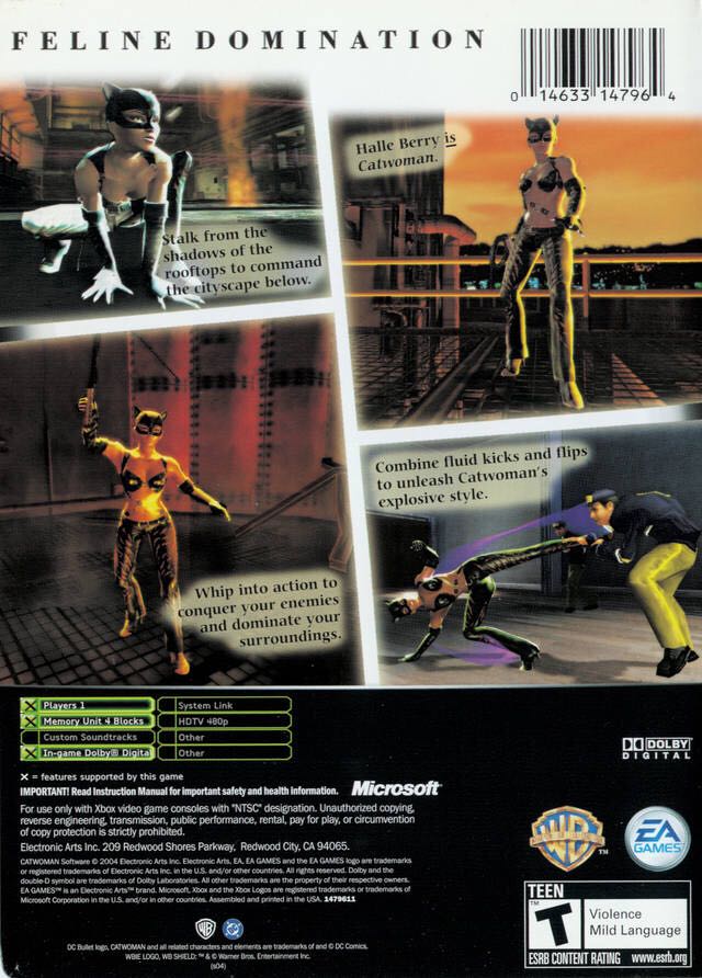 Catwoman - Microsoft Xbox (EA Games - 1) video game collectible [Barcode 014633147964] - Main Image 2