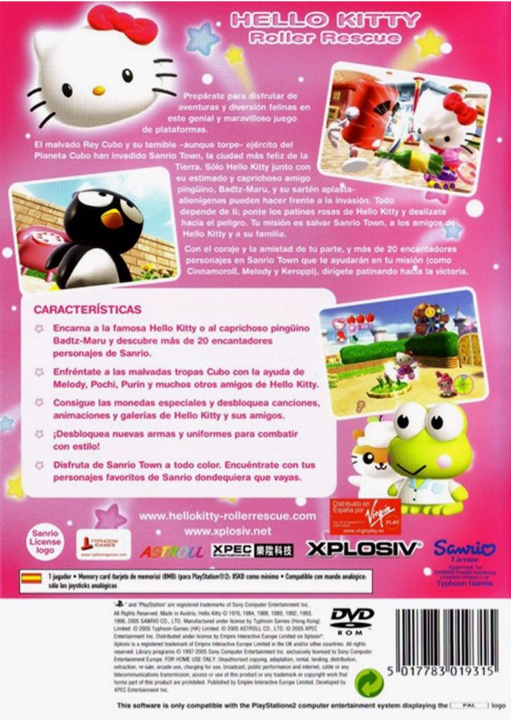 Hello Kitty Roller Rescue - Microsoft Xbox (Xplosiv - 1) video game collectible [Barcode 5017783018950] - Main Image 2
