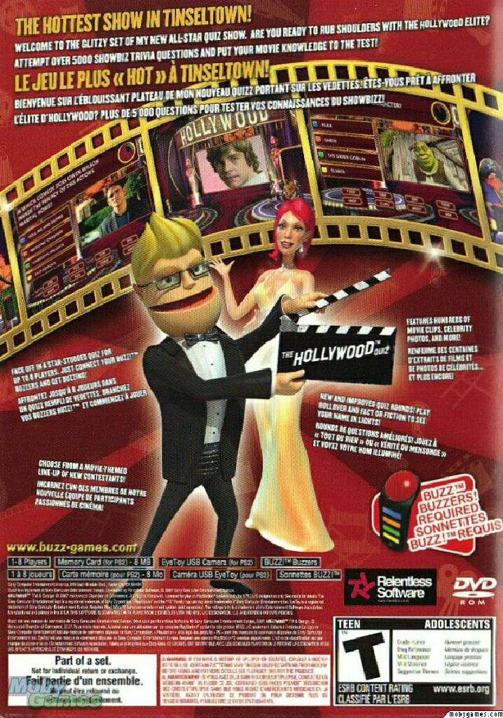 Buzz The Hollyhood Quiz - Sony PlayStation 2 (PS2) video game collectible - Main Image 2