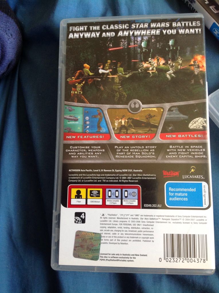 Star Wars Battlefront: Renegade Squadron - Sony PlayStation Portable (PSP) (Rebellion - 1) video game collectible [Barcode 023272004378] - Main Image 2