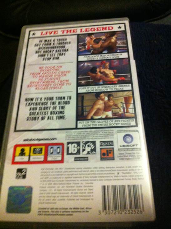Rocky Balboa - Sony PlayStation Portable (PSP) (Ubisoft - 2) video game collectible [Barcode 3307210232526] - Main Image 2