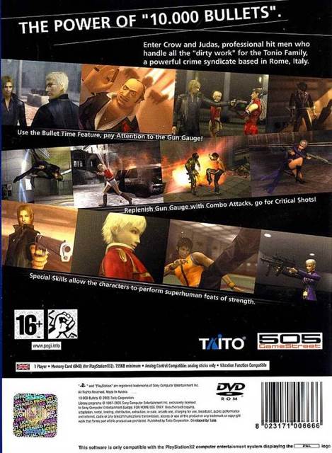 10000 Bullets - Sony PlayStation 2 (PS2) (Taito Corporation - 1) video game collectible [Barcode 8023171113333] - Main Image 2