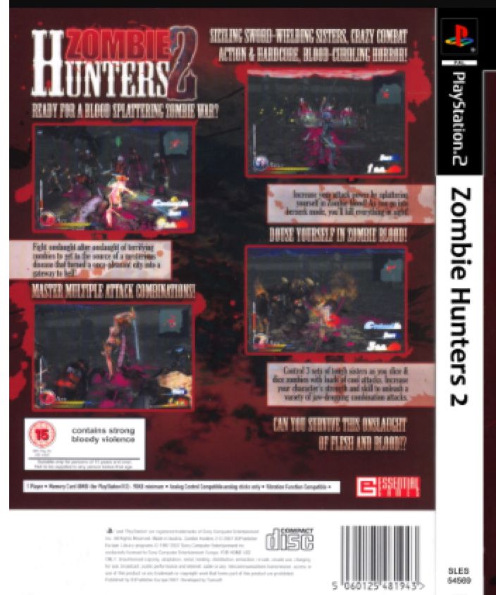 Zombie Hunters 2 - Sony PlayStation 2 (PS2) (Ps3 Games - 1) video game collectible [Barcode 5060125481943] - Main Image 2