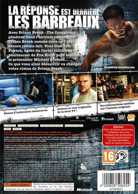 Prison Break: The Conspiracy - Microsoft Xbox 360 (Deep Silver - 1) video game collectible [Barcode 895678002414] - Main Image 2