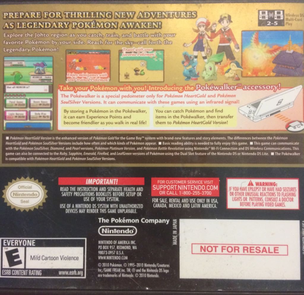 Pokemon: HeartGold Version - Nintendo DS video game collectible - Main Image 2