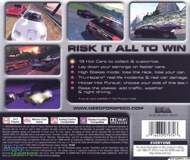 Need For Speed High Stakes - Sony PlayStation (Electronic Arts - 1) video game collectible - Main Image 2