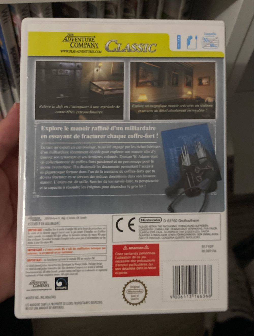 Safecracker - Nintendo Wii (The Adventure Company - 1) video game collectible [Barcode 9006113166368] - Main Image 2