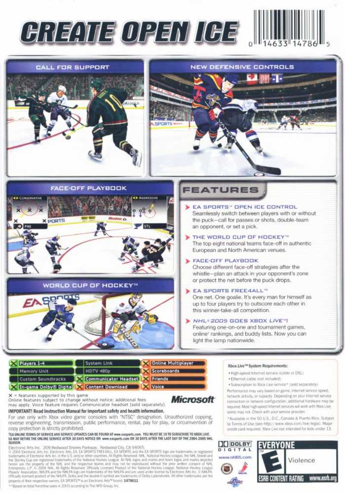 NHL 2005 - Microsoft Xbox (EA Sports  - 1-2) video game collectible [Barcode 5030945038788] - Main Image 2
