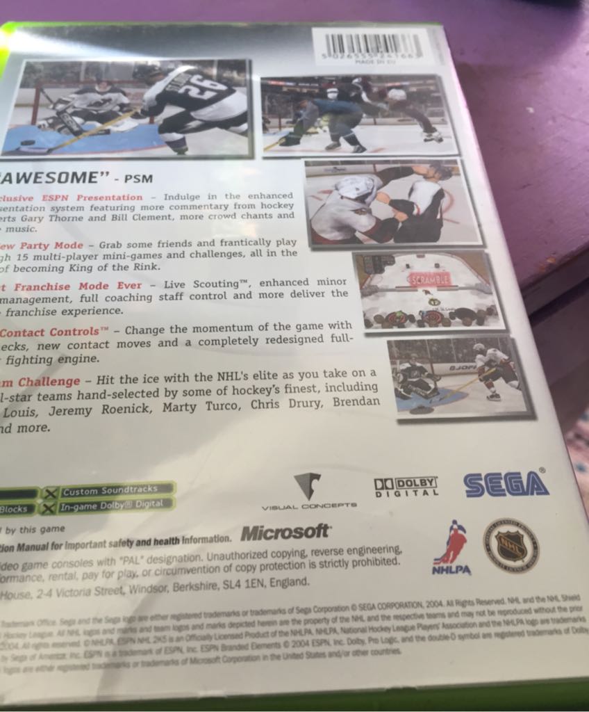 ESPN NHL 2K5 - Microsoft Xbox (Microsoft - 1-4) video game collectible [Barcode 5026555241663] - Main Image 2