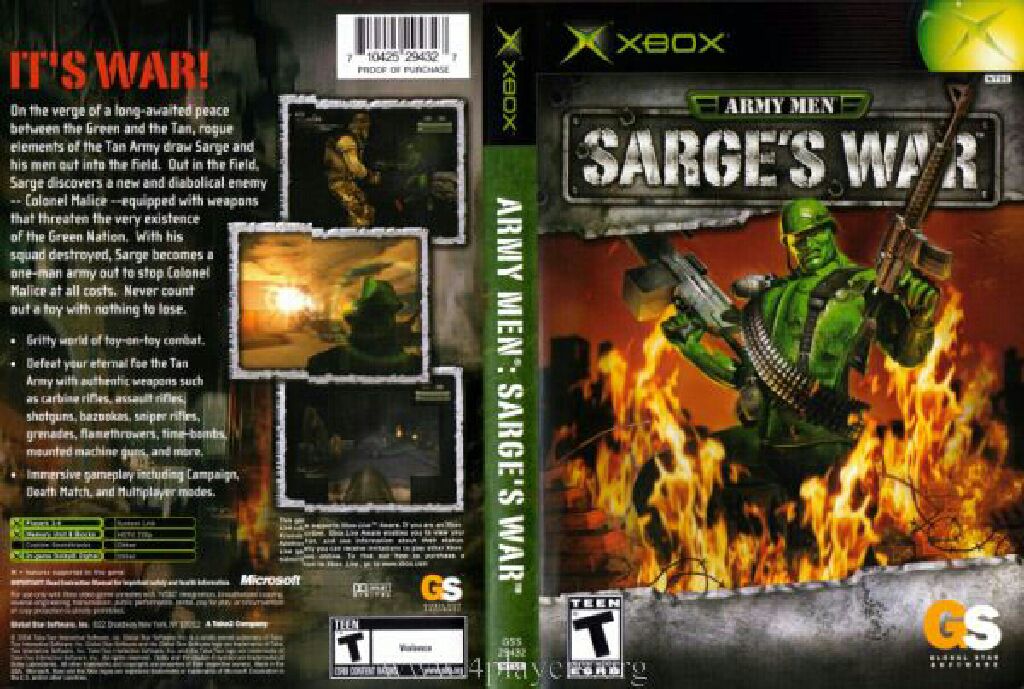Army Men Sarges War - Microsoft Xbox (Global Star Software - 4) video game collectible - Main Image 2