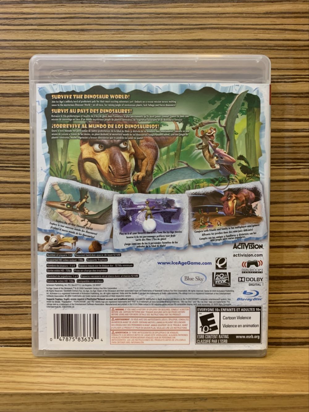 Ice Age: Dawn of the Dinosaurs - Sony PlayStation 3 (PS3) video game collectible [Barcode 047875836334] - Main Image 2