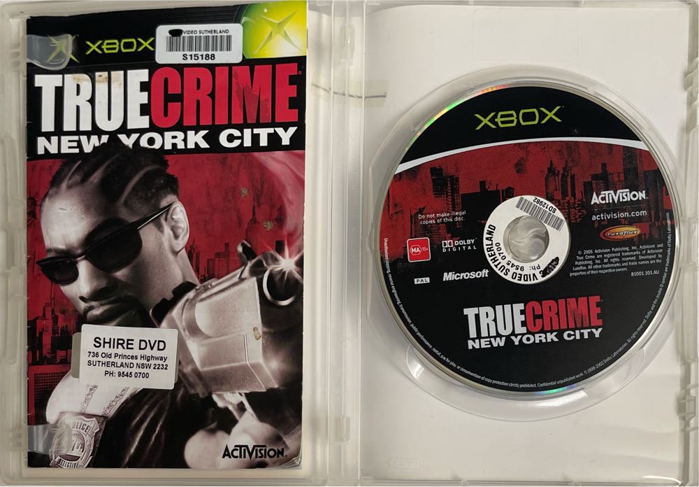 True Crime New York City - Microsoft Xbox (Activision) video game collectible [Barcode 5030917031458] - Main Image 3