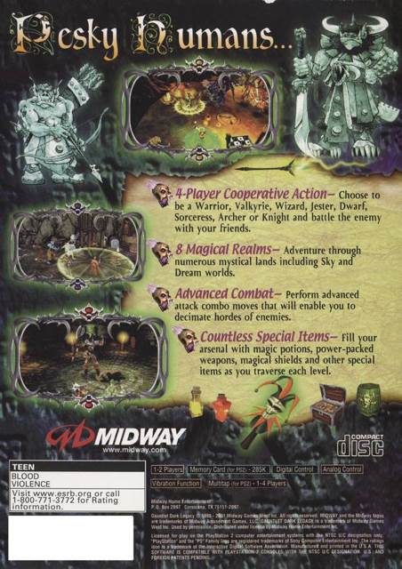 Gauntlet: Dark Legacy - Sony PlayStation 2 (PS2) (Midway Games - 1-2) video game collectible [Barcode 031719268504] - Main Image 2