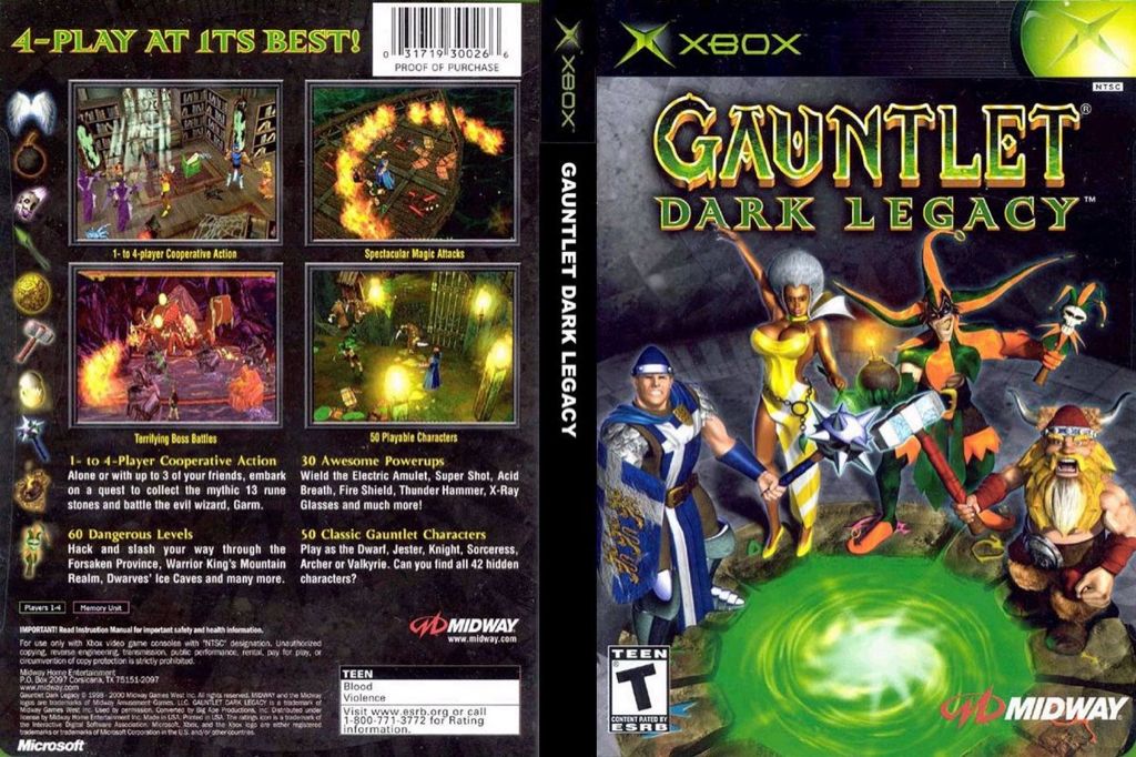 Gauntlet: Dark Legacy - Microsoft Xbox (Midway - 4) video game collectible [Barcode 031719300266] - Main Image 2