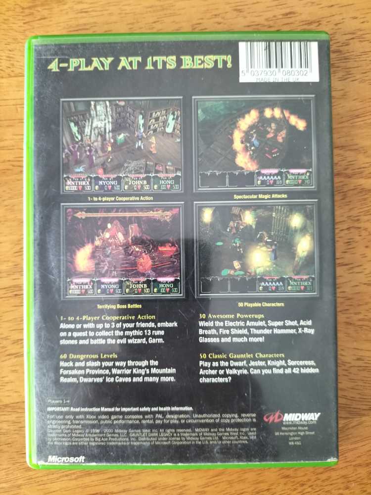 Gauntlet: Dark Legacy - Microsoft Xbox (1-4) video game collectible [Barcode 5037930080302] - Main Image 2