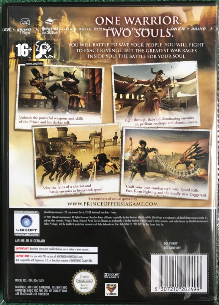 Prince of Persia: The Two Thrones - Nintendo GameCube (Ubisoft) video game collectible [Barcode 3307210202499] - Main Image 2