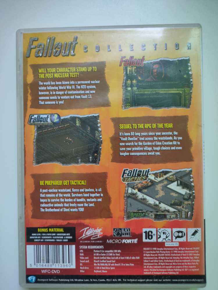 Fallout Collection - PC (Interplay Entertainment) video game collectible [Barcode 5016488113960] - Main Image 2
