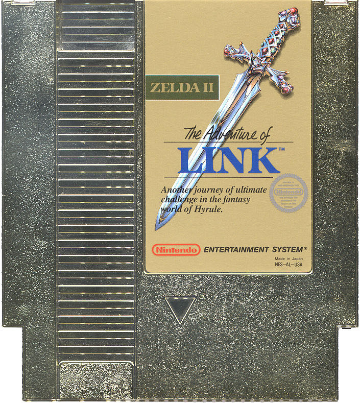 Zelda II: The Adventure of Link (Gray Cart) - Nintendo Entertainment System (NES) (Nintendo  - 1) video game collectible - Main Image 3