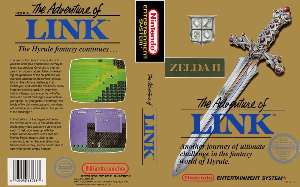 Zelda II: The Adventure of Link (Gray Cart) - Nintendo Entertainment System (NES) (Nintendo  - 1) video game collectible - Main Image 4