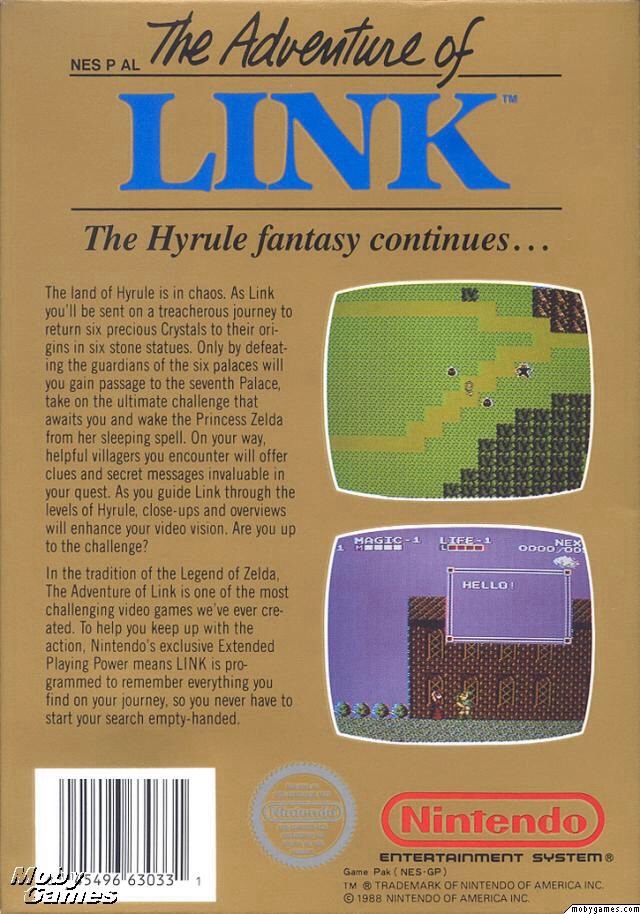 Zelda II: The Adventure of Link - Nintendo Entertainment System (NES) (Nintendo - 1) video game collectible - Main Image 2