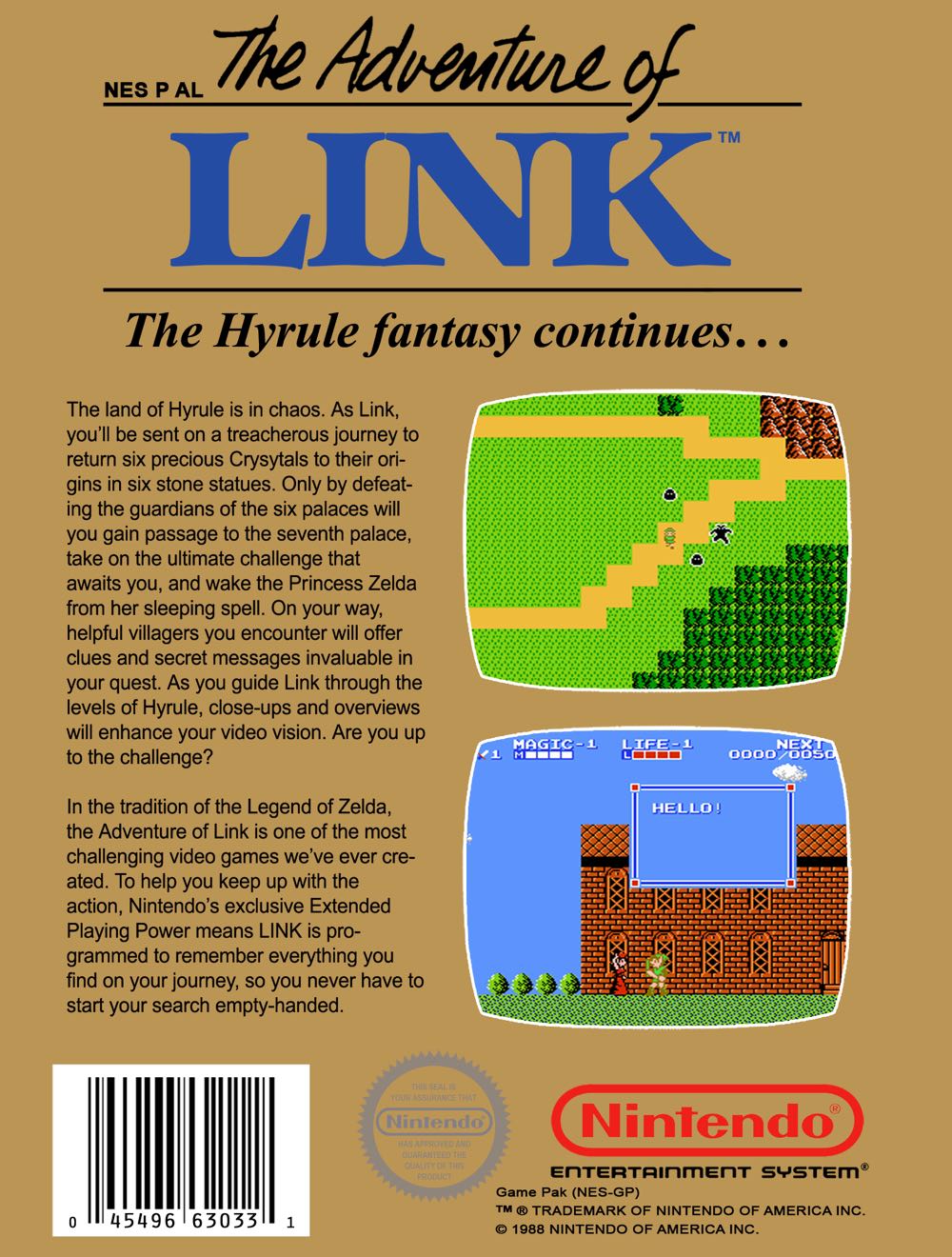 NES Mini Legend Of Zelda, The II: The Adventure of Link - Nintendo Entertainment System (NES) (Nintendo) video game collectible - Main Image 2