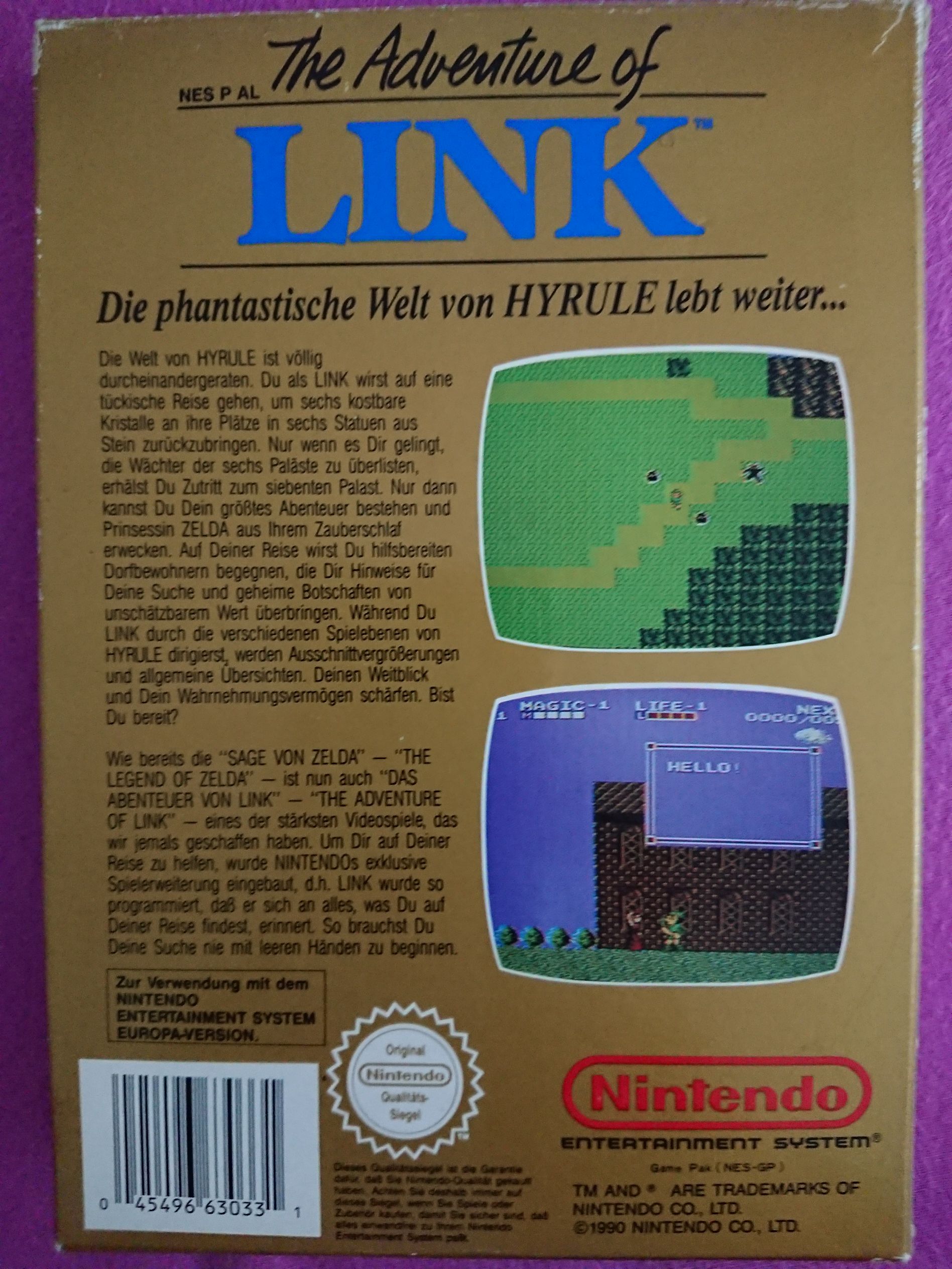Zelda II: The Adventure of Link - Nintendo Entertainment System (NES) video game collectible - Main Image 2