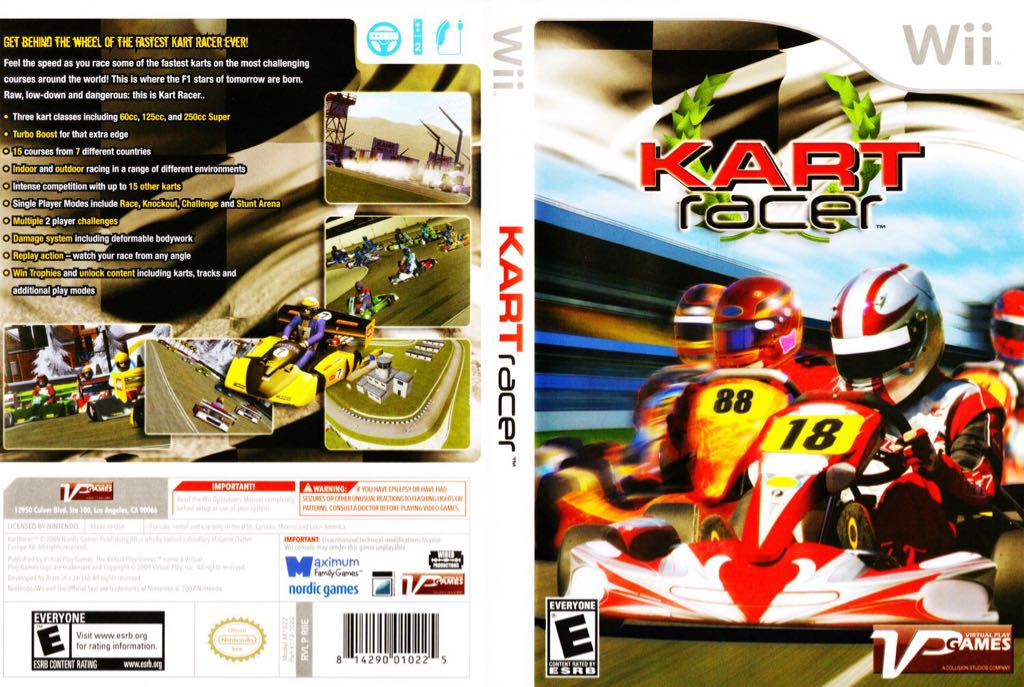 Kart Racer - Nintendo Wii (Maximum Games) video game collectible [Barcode 814290010232] - Main Image 2