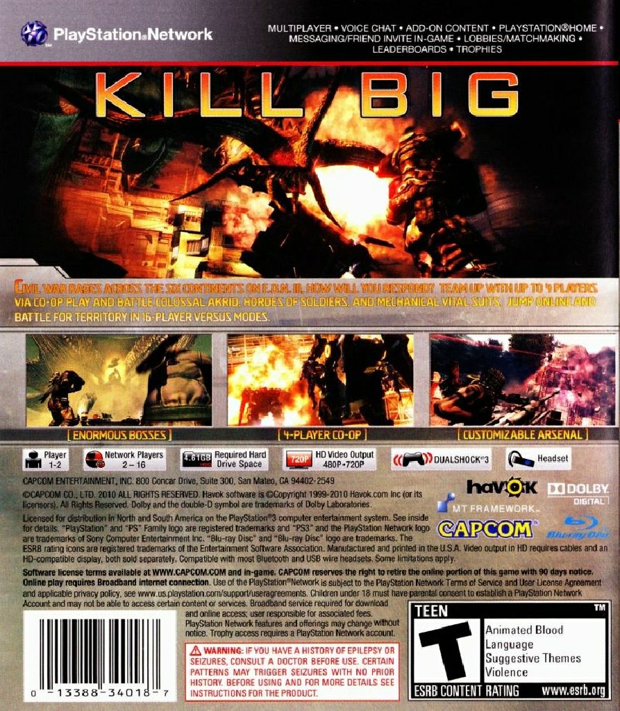 Lost Planet 2 - Sony PlayStation 3 (PS3) (Capcom - 1 - 2) video game collectible [Barcode 1015309340787] - Main Image 2