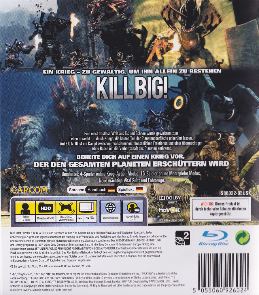 Lost Planet 2 - Sony PlayStation 3 (PS3) (Capcom - 1) video game collectible [Barcode 5055060926024] - Main Image 2