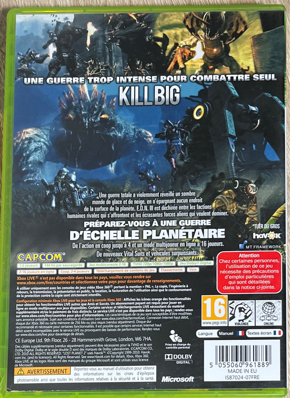 Lost Planet 2 - Microsoft Xbox 360 (Capcom - 1-2) video game collectible [Barcode 5055060961889] - Main Image 2