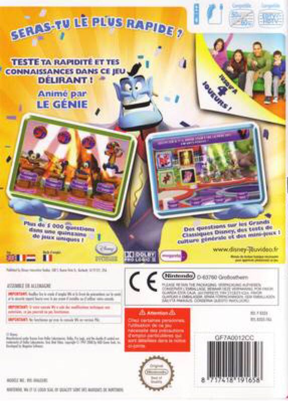 Disney Think Fast - Nintendo Wii (Nintendo - 1-4) video game collectible [Barcode 8717418191641] - Main Image 2