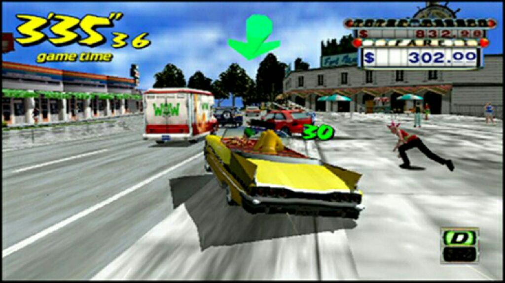 Crazy Taxi: Fare Wars - Sony PlayStation Portable (PSP) (Sega - 1) video game collectible [Barcode 010086660135] - Main Image 2