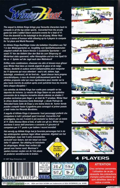 Winter Heat - Sega Saturn (Sega - 1-4) video game collectible [Barcode 4974365811259] - Main Image 2