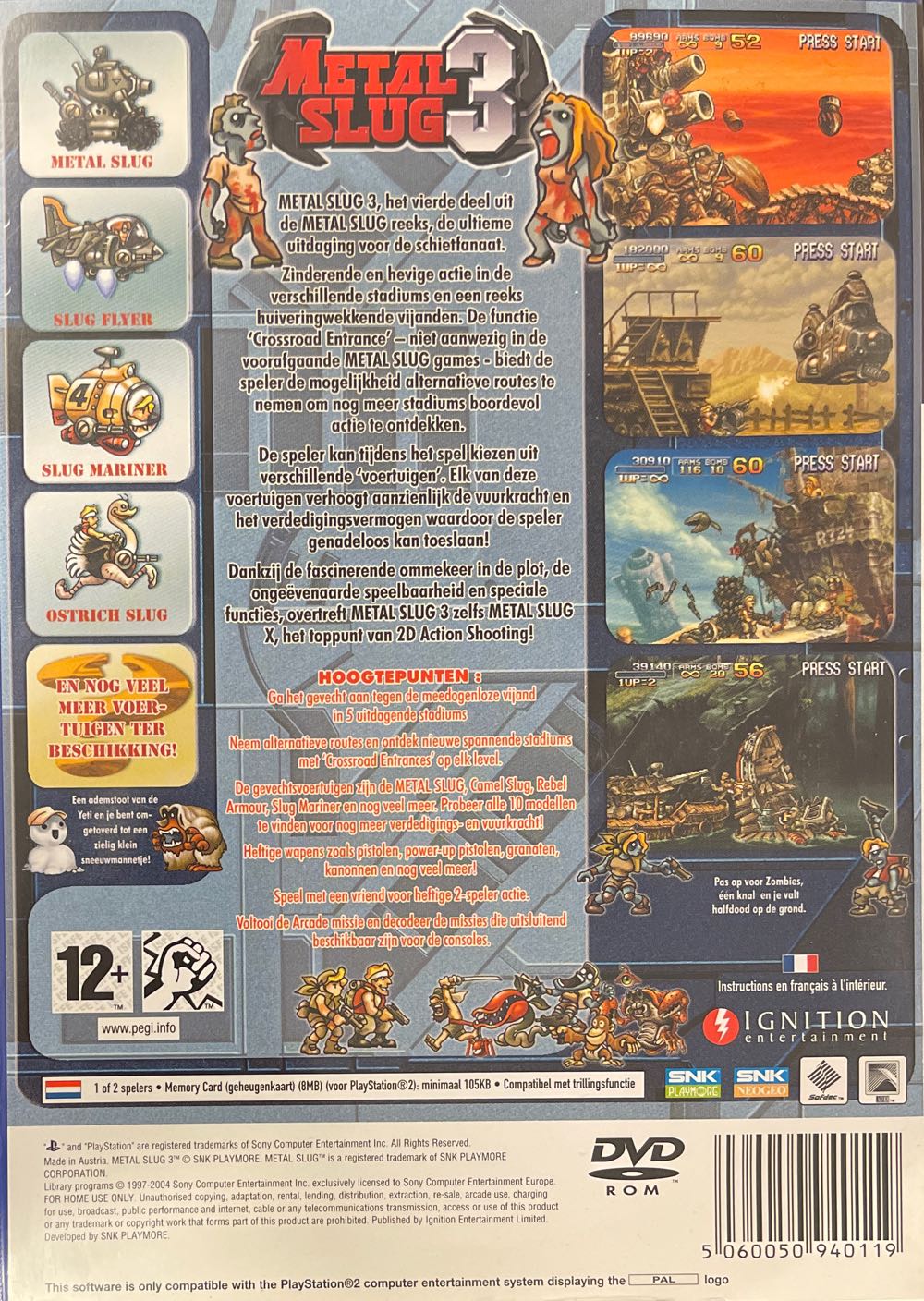 Metal Slug 3 - Sony PlayStation 2 (PS2) (SNK Playmore - 1-2) video game collectible [Barcode 5060050940119] - Main Image 2