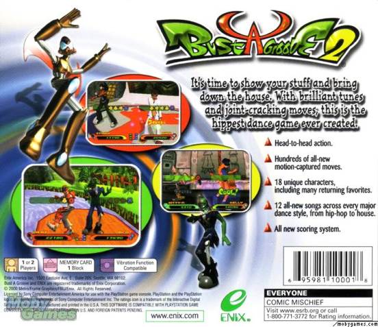 Bust A Groove 2 - Sony PlayStation (Square Enix - 2) video game collectible [Barcode 695981100018] - Main Image 2