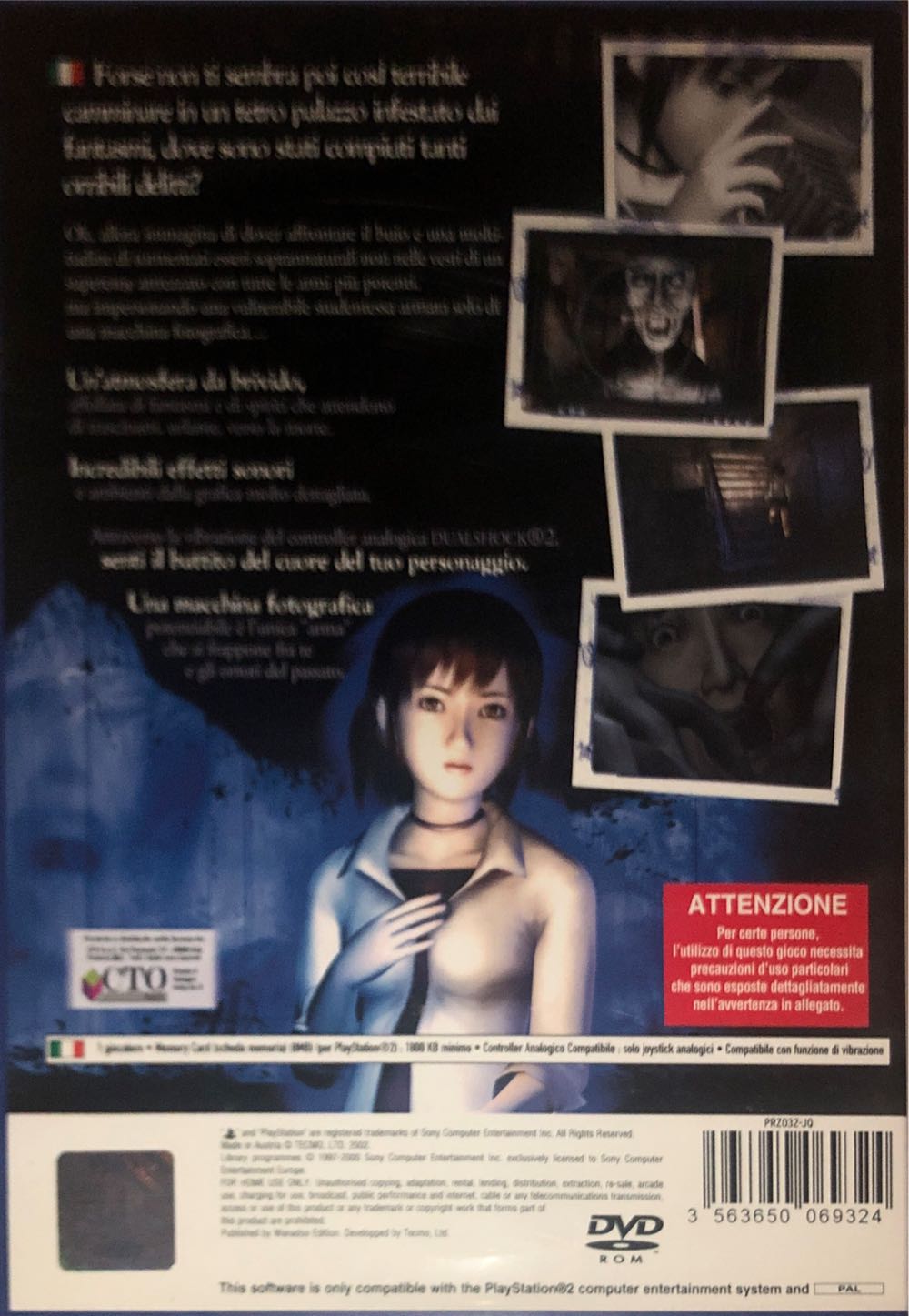 Ps2 - Project Zero - Sony PlayStation 2 (PS2) (Tecmo - 1) video game collectible [Barcode 3563650069324] - Main Image 2