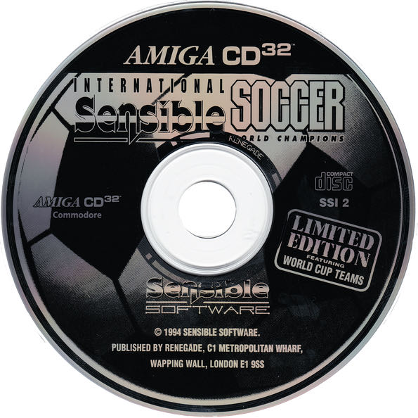 Sensible Soccer - Amiga CD32 video game collectible [Barcode 5018247512465] - Main Image 4