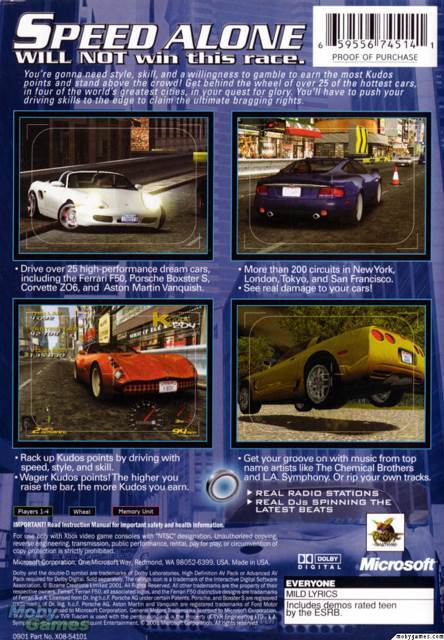 Project Gotham Racing - Microsoft Xbox (27 - 4) video game collectible [Barcode 659556745141] - Main Image 2