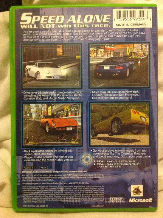 Project Gotham Racing - Microsoft Xbox (Microsoft Game Studios - 4) video game collectible [Barcode 659556973148] - Main Image 2