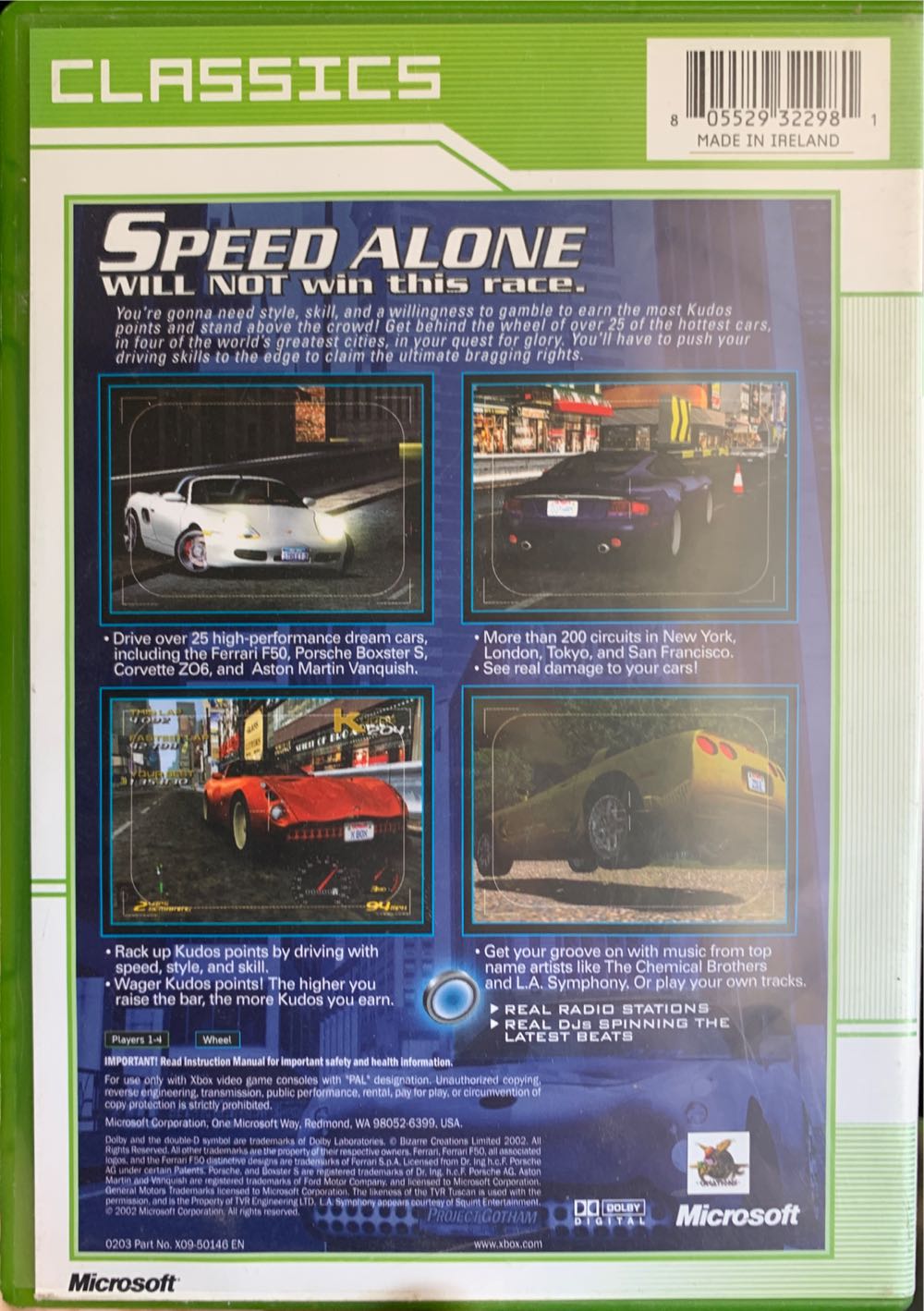 Project Gotham Racing - Microsoft Xbox video game collectible [Barcode 805529322981] - Main Image 2