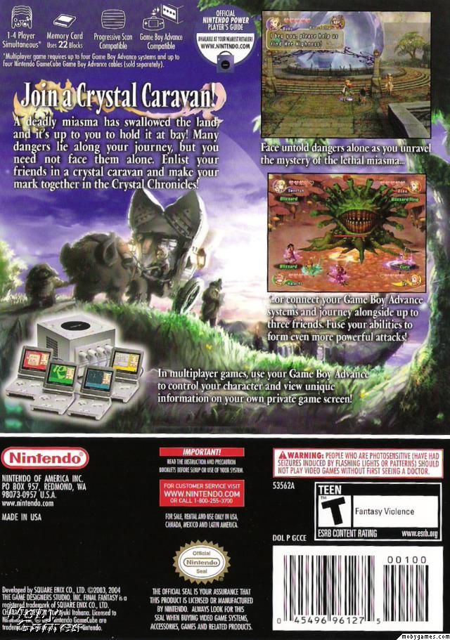 Final Fantasy, Crystal Chronicles - Nintendo GameCube (Nintendo - 4) video game collectible [Barcode 045496391997] - Main Image 2