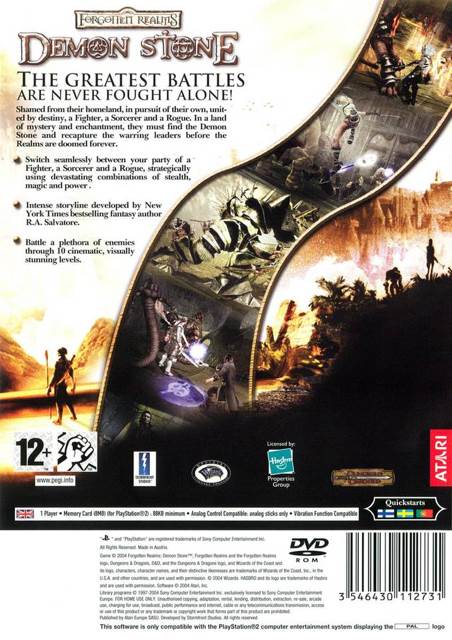 Demon Stone - Sony PlayStation 2 (PS2) (Atari - 1) video game collectible [Barcode 742725249202] - Main Image 2