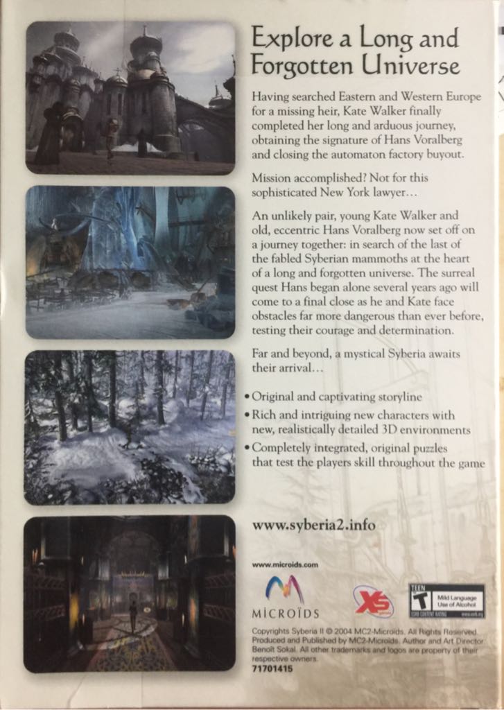 Syberia II: Kate Walkers Adventure Continues - PC (1) video game collectible [Barcode 710425213021] - Main Image 2