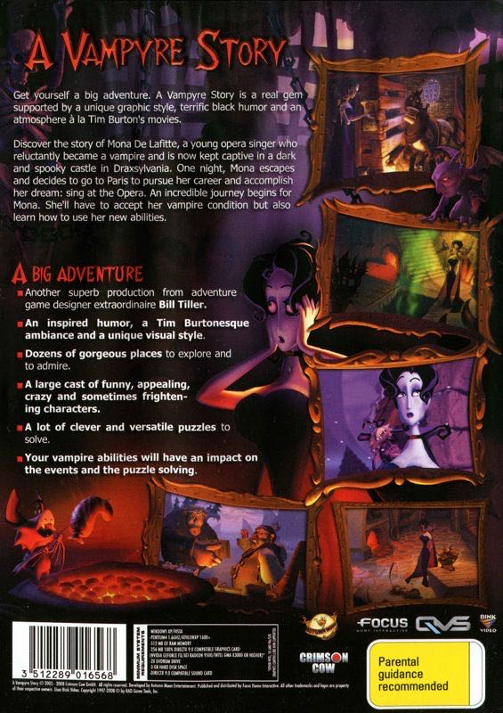 A VAMPYRE STORY - PC (The Adventure Company - 1) video game collectible [Barcode 625904714503] - Main Image 2